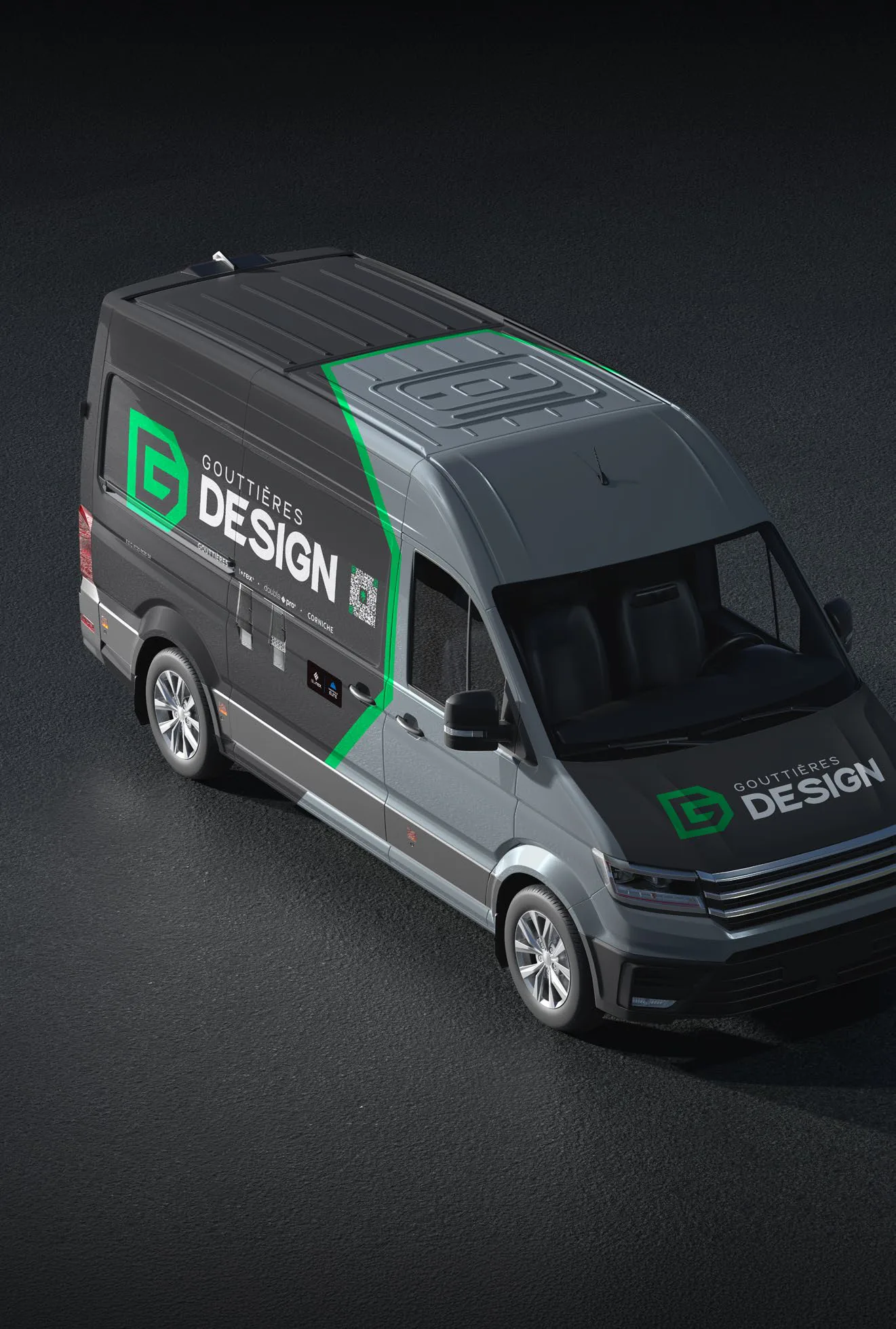 Installer van with a full branded wrap